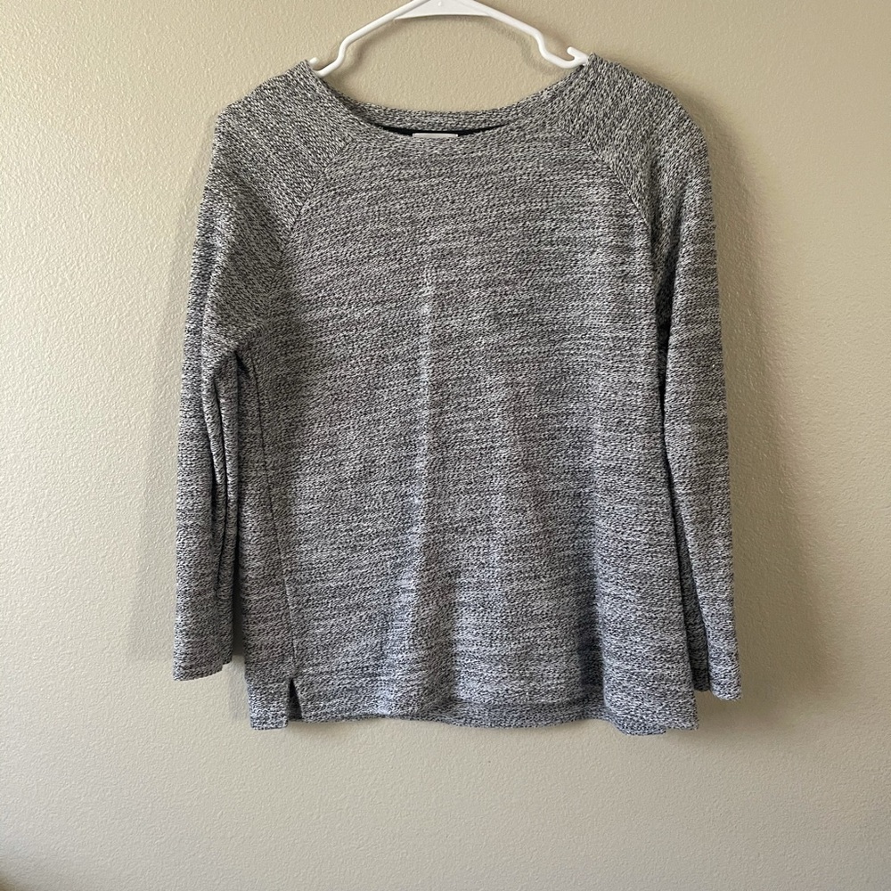 Black and White Sweater with Gold Details